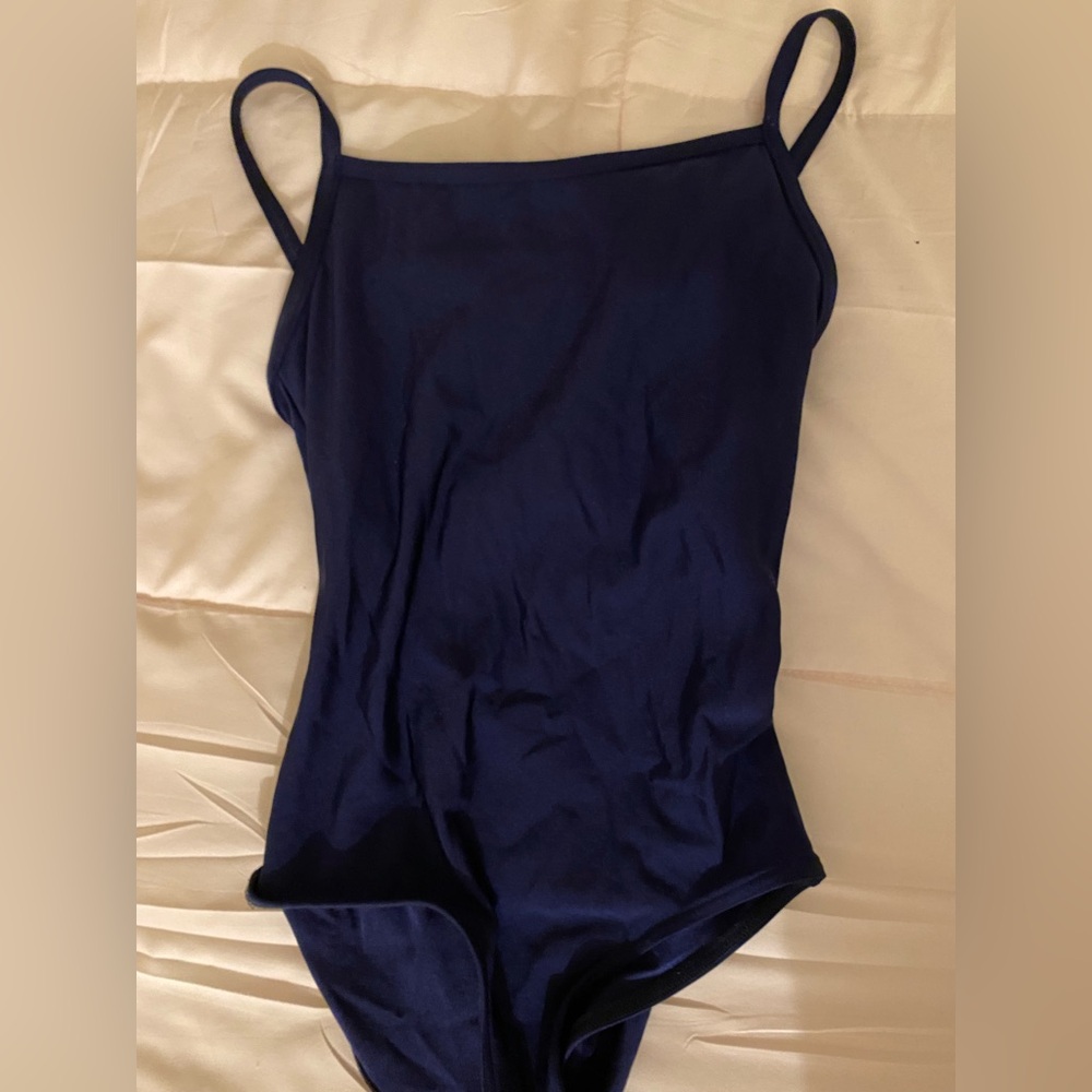 Navy Yumiko High Neck Camisole Leotard XS